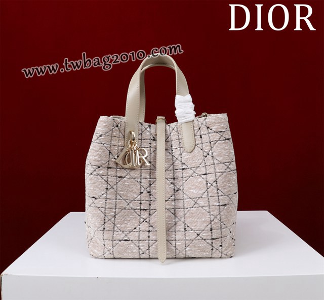 Dior专柜新款迪奥高仿原单藤格纹图案Toujours竖版手袋时尚托特购物包 djfk1680